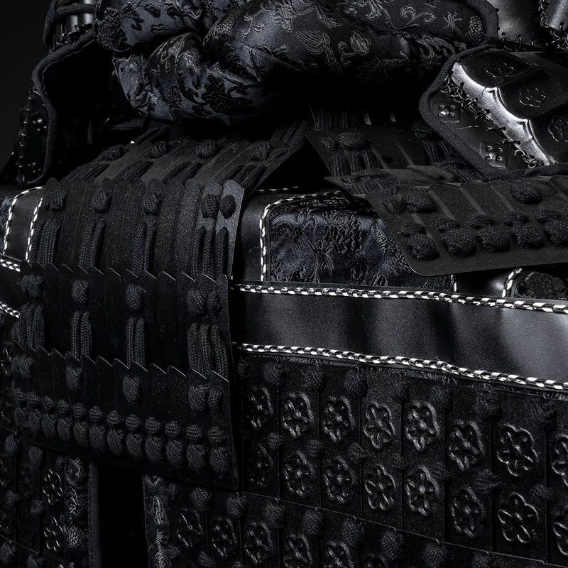 Handmade Sanada Nobuyuki Clan Life-Size Black Samurai Armor Yoroi 