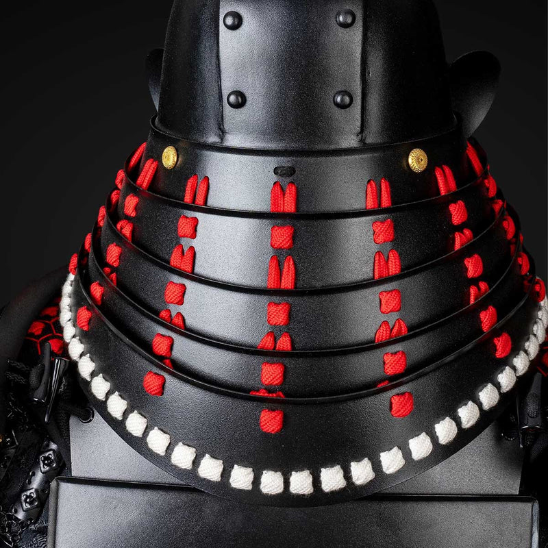 Handmade Black and Red Japanese Samurai Armor Set - Life-Size Yoroi 