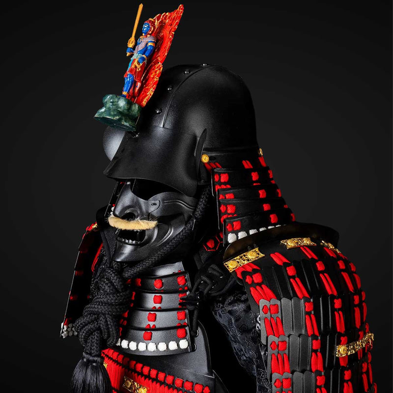 Handmade Black and Red Japanese Samurai Armor Set - Life-Size Yoroi 