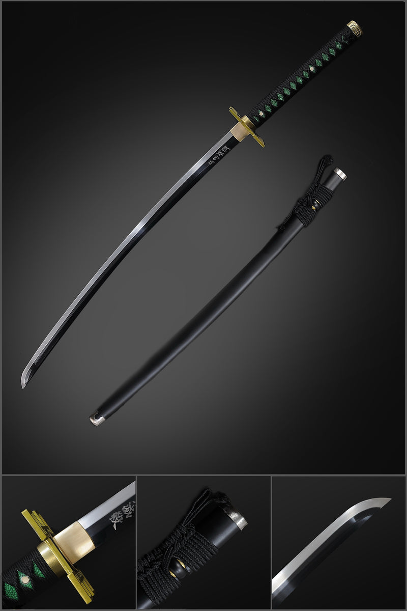 Hand-Forged Tokitou Muichirou Katana Replica – Demon Slayer Anime Swor 