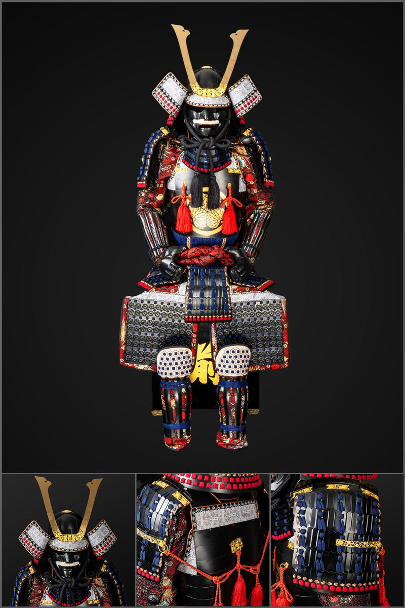 Handmade Life-Size Oda Clan Kachi Samurai Armor – Authentic Japanese Y 