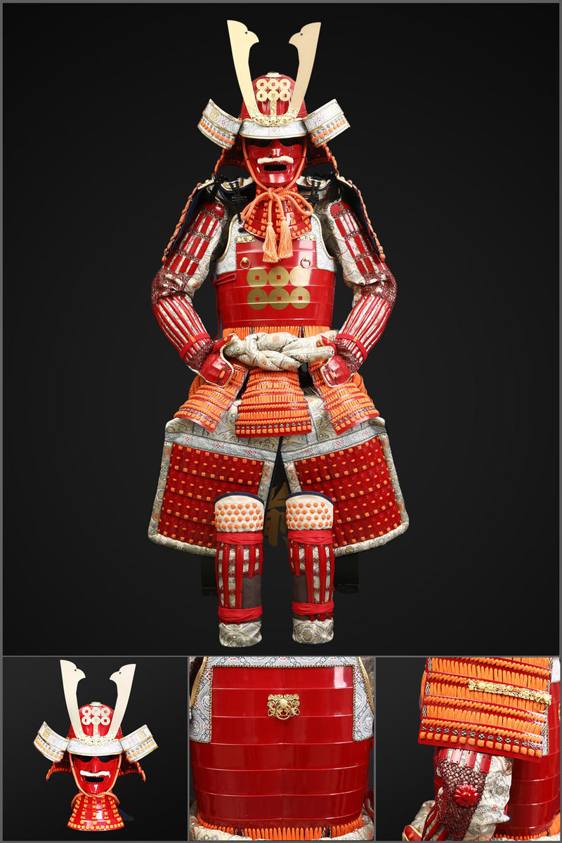 Handgefertigte lebensgroße rote Samurai-Rüstung für Yukimura Sanada mi 