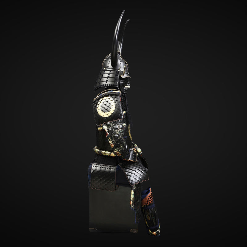 Handmade Life-Size Sanada Nobuyuki Clan Samurai Armor with Antlers 