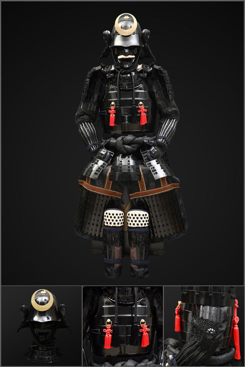 Handmade Oda Clan Samurai Armor with Black Kachi Helmet

