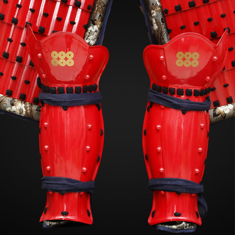 Handmade Life-Size Yoroi,Red Yukimura Sanada Samurai Armor with Deer A 