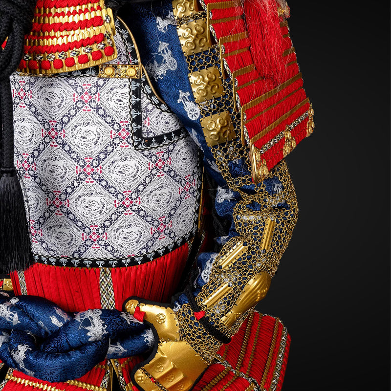 Handmade Life Size Yoroi,Takeda Clan Red Japanese Samurai Armor 
