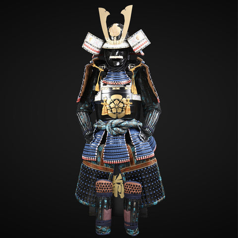 ODST Armor Concept Meets Handmade Oda Clan Black & Blue Samurai Armor

