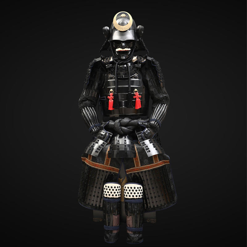 Handmade Life-Size Yoroi Oda Clan Samurai Armor with Black Kachi Helme 