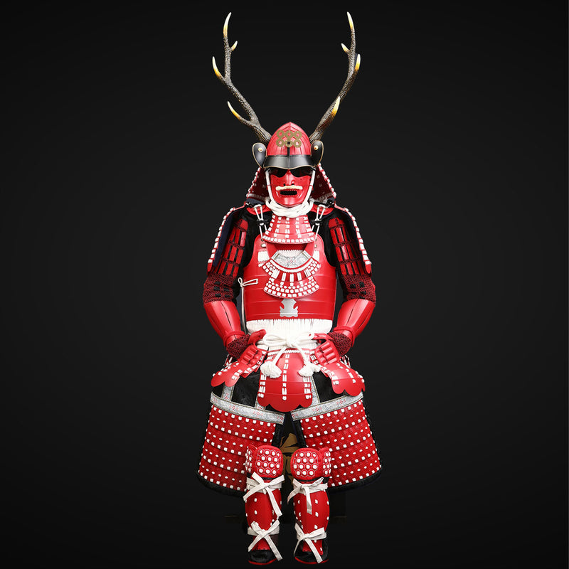 Handmade Life Size Japanese Yoroi,Red Samurai Armor for Sanada Yukimur 