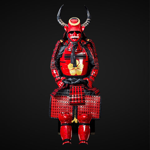 Handmade Life-Size Sanada Nobuyuki Clan Samurai Armor – Red Yoroi