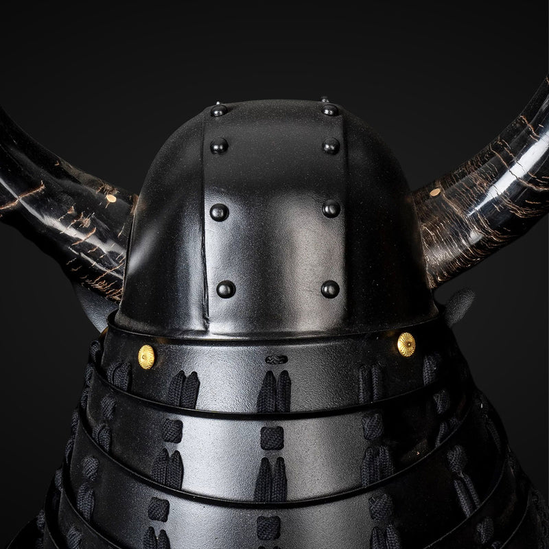 Handmade Sanada Nobuyuki Clan Life-Size Black Samurai Armor Yoroi 