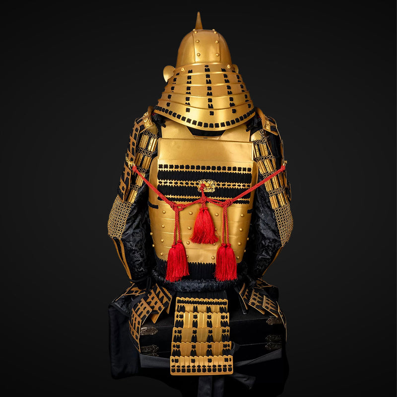 Handmade Life Sized Golden Japanese Samurai Armor Yoroi and Custom Fit 