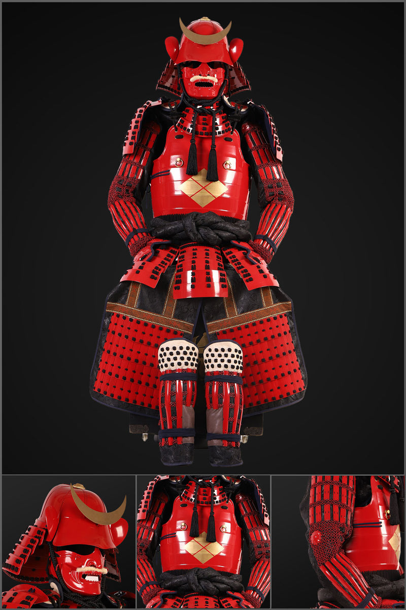 Handgemachte Yoroi des Takeda-Clans in Lebensgröße, japanische Samurai 