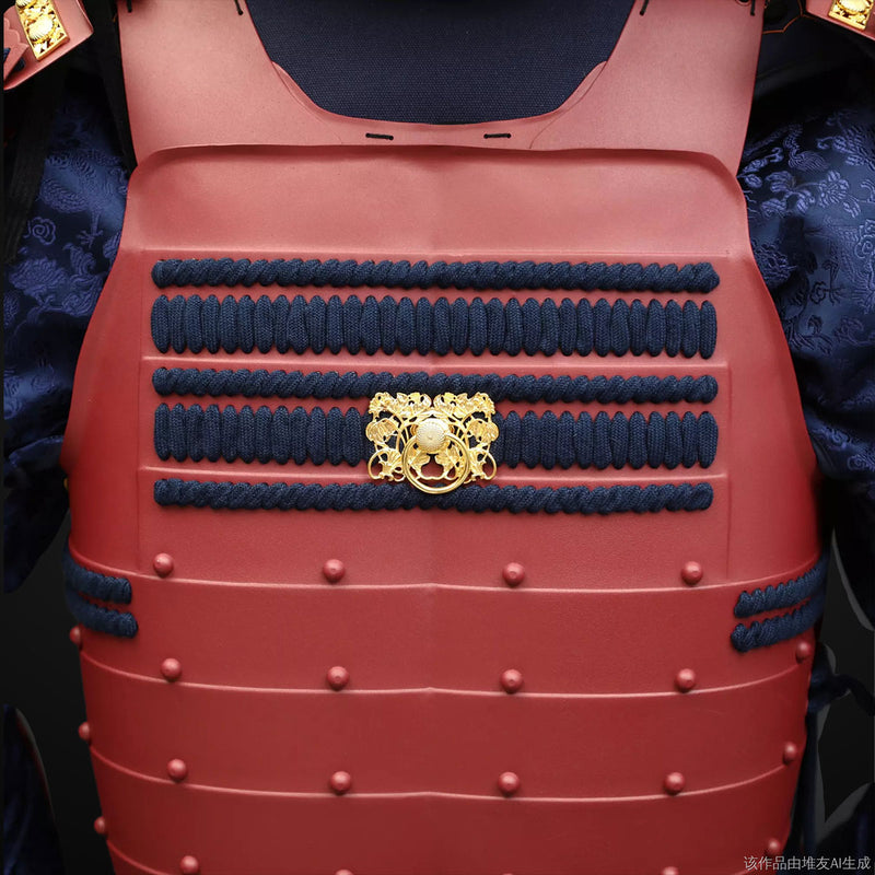 Handmade Tokugawa Clan Black & Blue Samurai Armor with Kuro Kuwagata H 