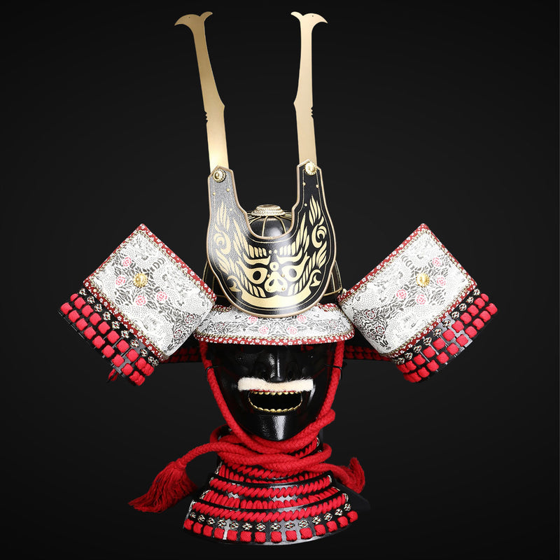 Handmade Life-Size Minamoto no Yoshitsune Samurai Armor, Yoroi with He 