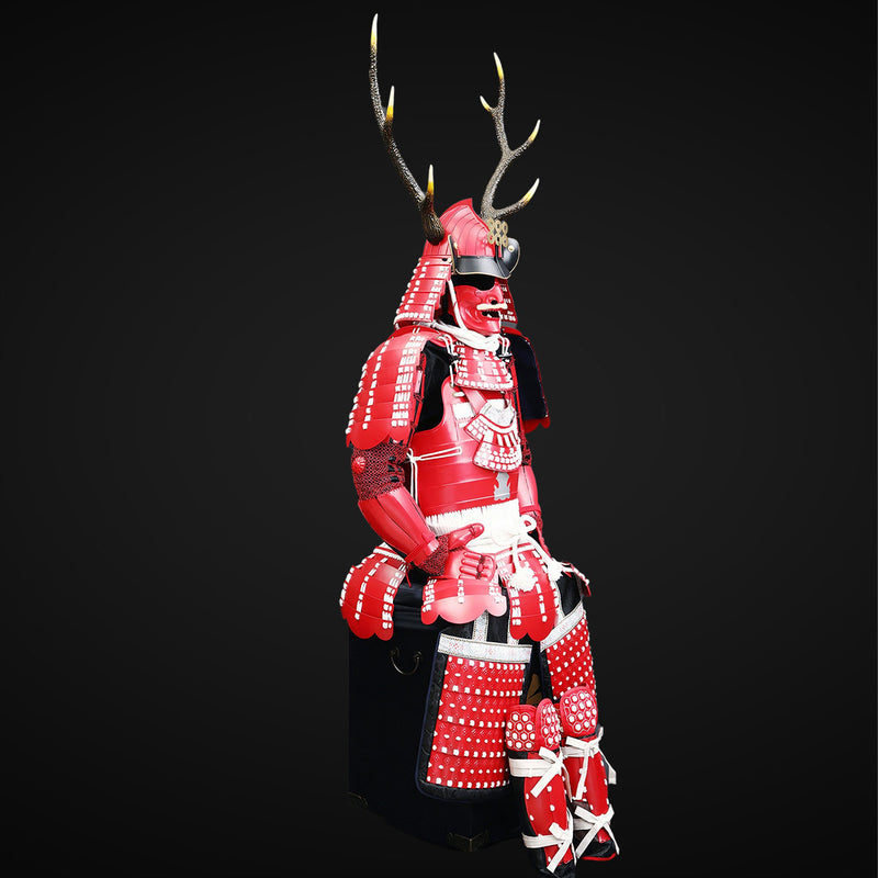 Handmade Life Size Japanese Yoroi,Red Samurai Armor for Sanada Yukimur 