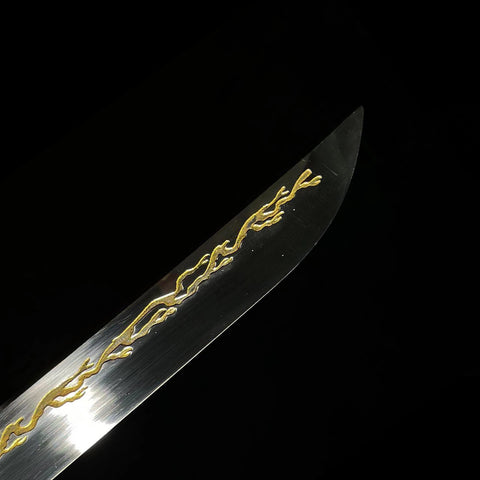 anime katana demon slayer sword Zenitsu Agatsuma Nichirin Sword 1095 High Carbon Steel Clay Tempered Sharpening SL-1430-U COOLKATANA 13