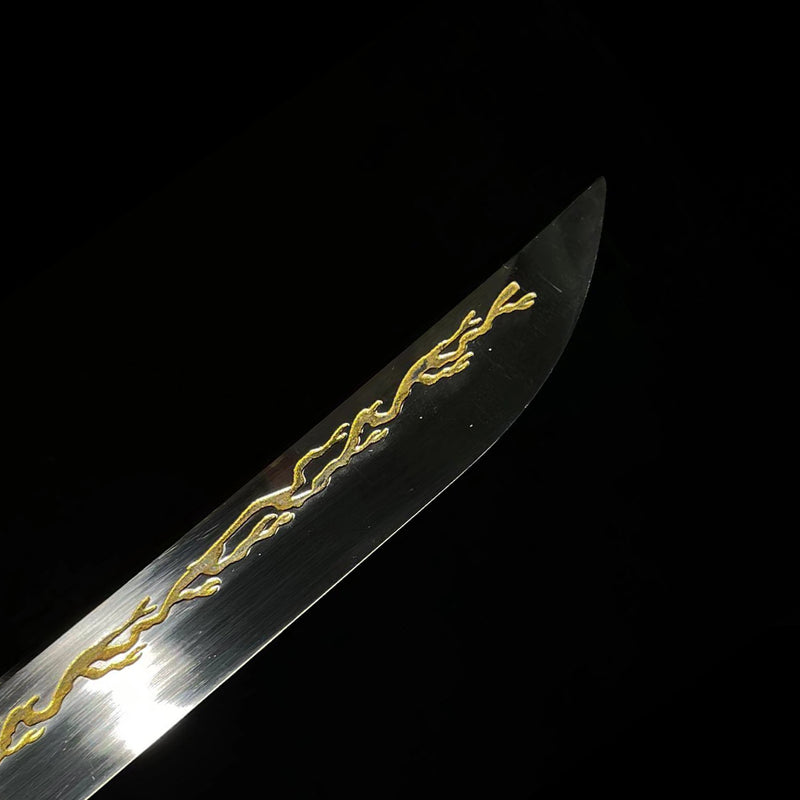 Handgeschmiedetes Anime Schwert Demon Slayer Zenitsu Agatsuma Nichirin 