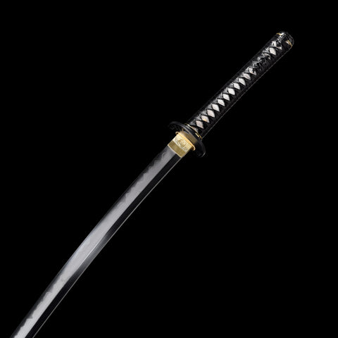 Close-up of the copper-wrapped midsection on the Longquan hardwood saya QQ-258-U COOLKATANA 13

