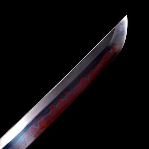Bleach Bankai katana blade section with red-black gradient finish
