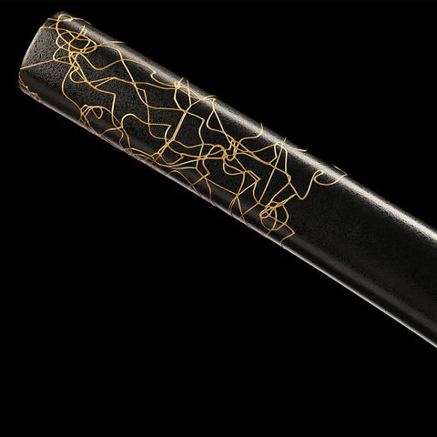 Solid Wood Koiguchi Detail of Ghost of Yotei Soul Katana Saya