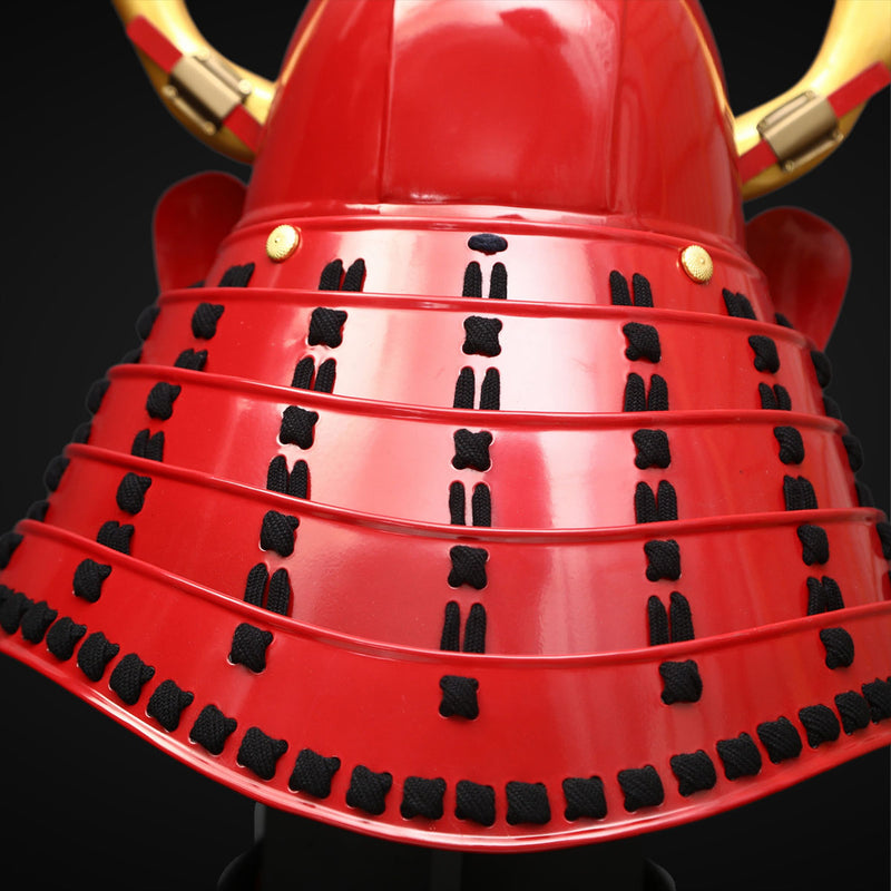 Handmade Life-Size Yoroi,Red Yukimura Sanada Samurai Armor with Deer A 