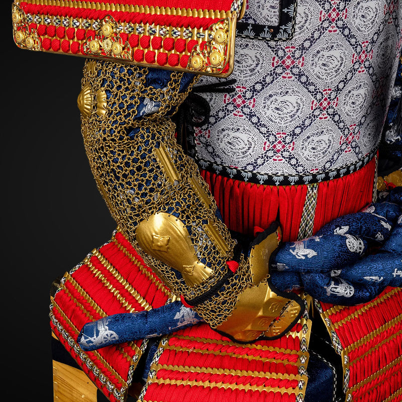 Handmade Life Size Yoroi,Takeda Clan Red Japanese Samurai Armor 