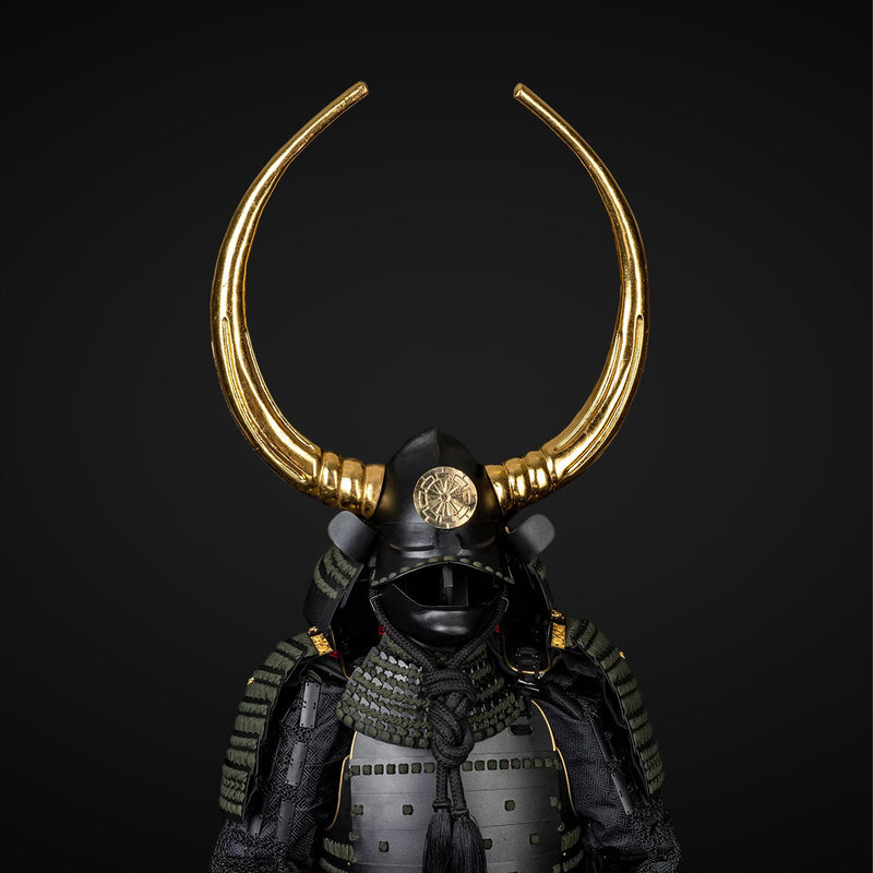 Handmade Life-Size Yoroi, Black Sanada Nobuyuki Samurai Armor Set 