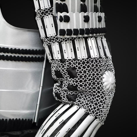 Samurai warrior armor, infused with inspiration from power armor Fallout 4 designs.

