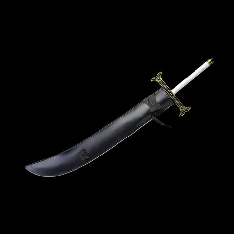 Detailed view of Dracule Mihawk Yoru black sword design