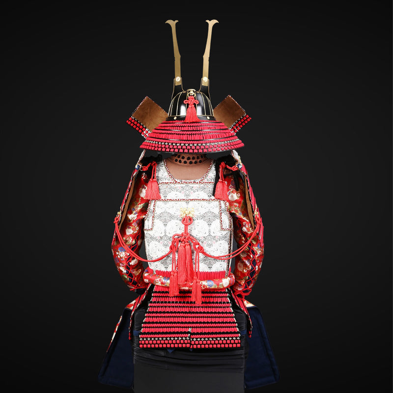 Handmade Life-Size Minamoto no Yoshitsune Samurai Armor, Yoroi with He 