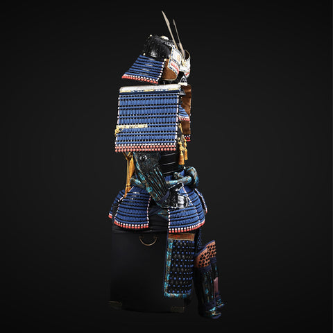 Power Armor Locations Fallout 4-Inspired Detailing in Oda Clan Black & Blue Samurai Armor

