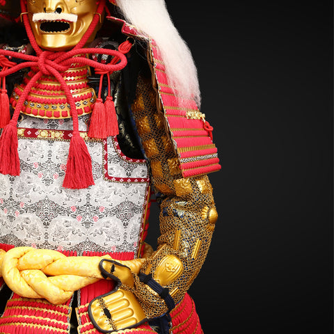 Medieval and samurai hybrid armor, combining the strength of knights' armor with the elegance of Japanese samurai traditions, creating a perfect blend of styles.

