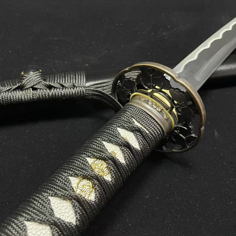 Hand Forged Japanese Iaito Practice Sword Carbon Blade Alloy Tsuba Uns 