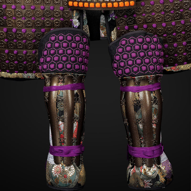 Handmade Life-Size Yoroi,Oda Clan Kachi Brown & Purple Samurai Armor 