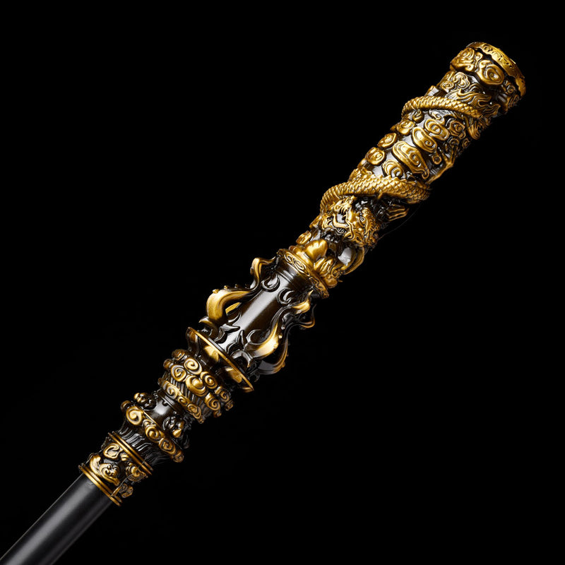 Black Myth Wukong Jingu Bang Stab – 180 cm Replik aus Schwarz-Gold-Leg 