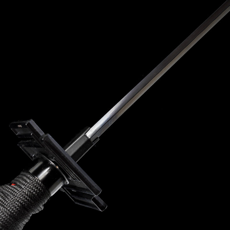 Clay Tempered Ichigo Bankai Katana – Red Black Hamon Bleach Sword Replica 