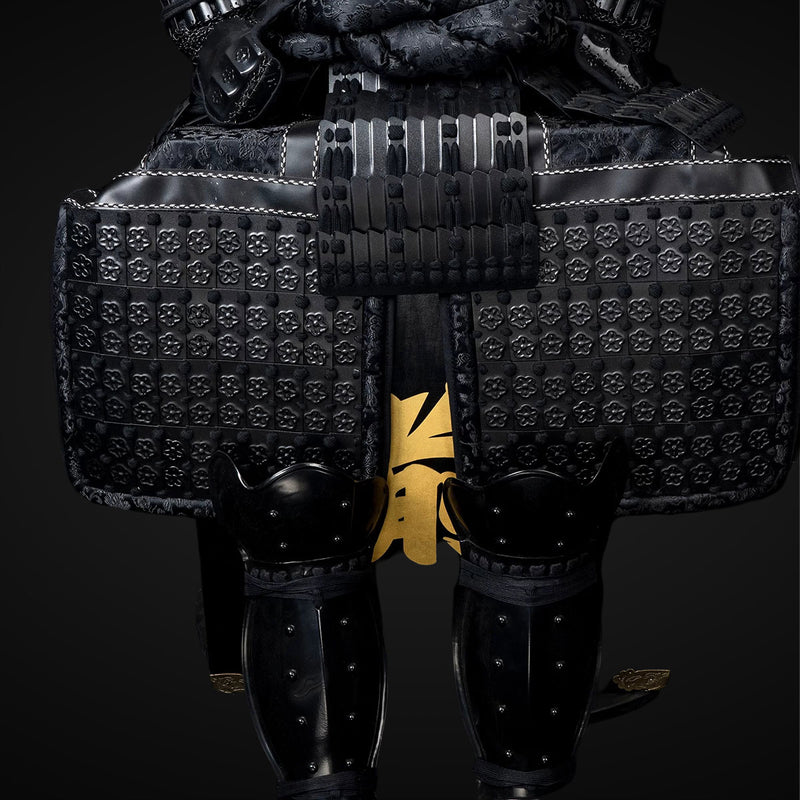 Handmade Sanada Nobuyuki Clan Life-Size Black Samurai Armor Yoroi 