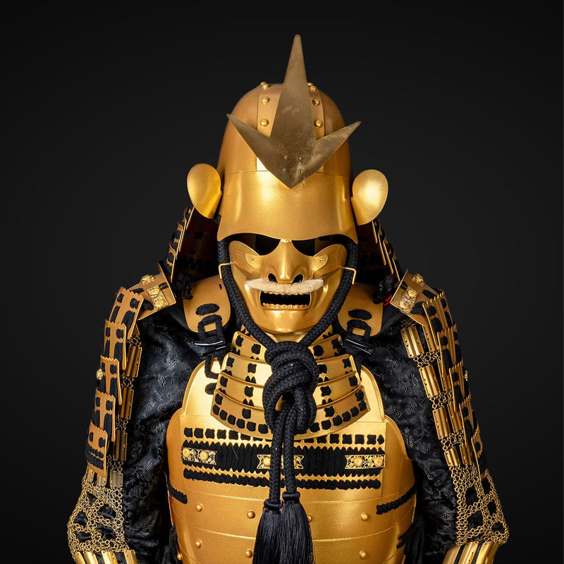 Handmade Life Sized Golden Japanese Samurai Armor Yoroi and Custom Fit 