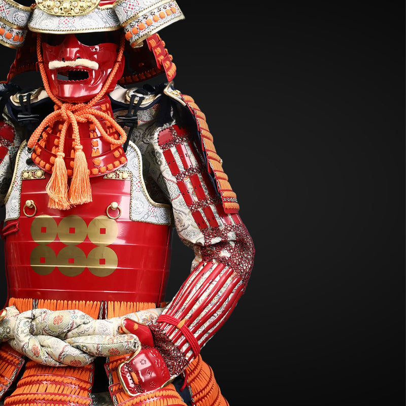Handgefertigte lebensgroße rote Samurai-Rüstung für Yukimura Sanada mi 