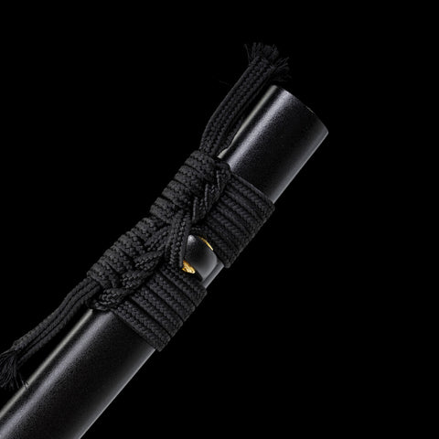 Complete katana view with saya, Ichigo Bankai sword red-black blade design