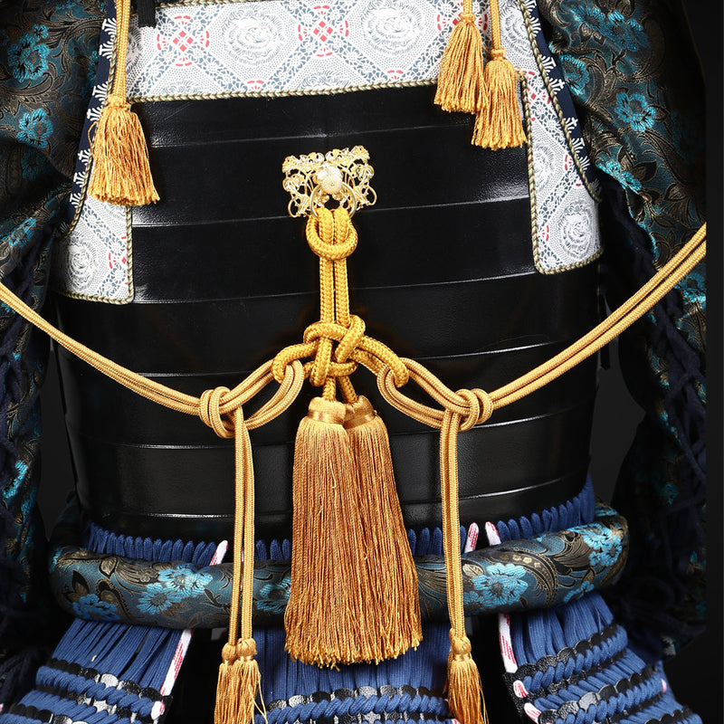 Handmade Life Size Yoroi Oda Clan Black,Blue Samurai Armor with Kuro K 