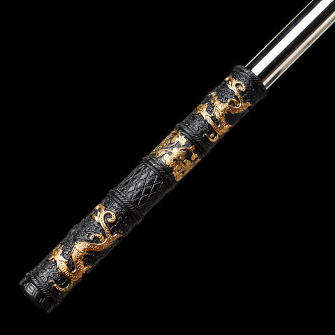 Angled image showing the full proportions of the lightweight 150cm stainless steel Monkey King staff

QQbxgjgb