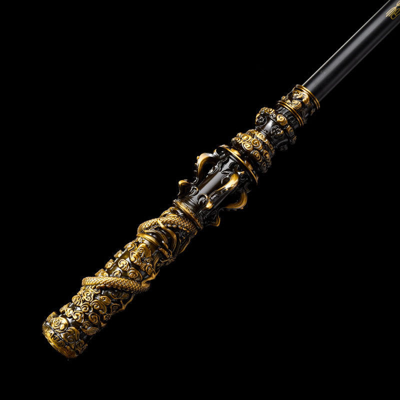 Black Myth Wukong Jingu Bang Stab – 180 cm Replik aus Schwarz-Gold-Leg 