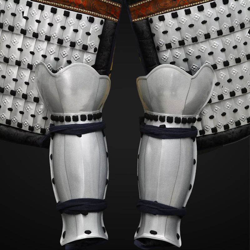 Handmade Life Size Yoroi,Silver Japanese Samurai Armor with Helmet 