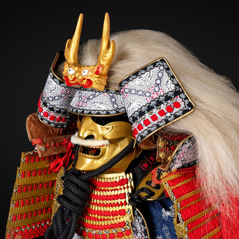 Handmade Life Size Yoroi,Takeda Clan Red Japanese Samurai Armor 