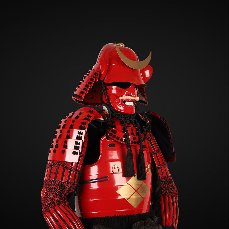 Handgemachte Yoroi des Takeda-Clans in Lebensgröße, japanische Samurai 