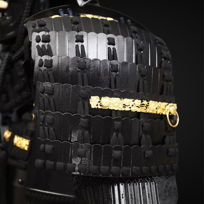 Handmade Life Size Yoroi,Tokugawa Clan Black Samurai Armor Set with He 