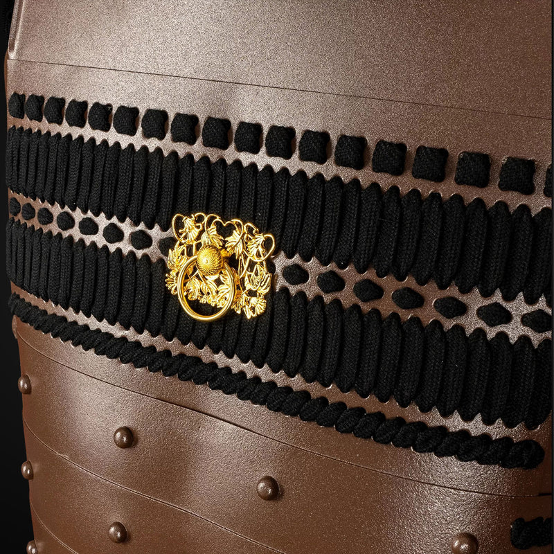 Handgefertigte lebensgroße Samurai-Rüstung des Tokugawa-Clans – braune 