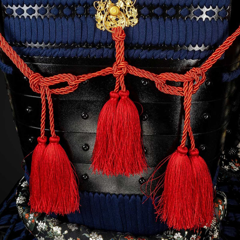Handmade Life-Size Tokugawa Clan Samurai Armor – Black & Blue Yoroi 